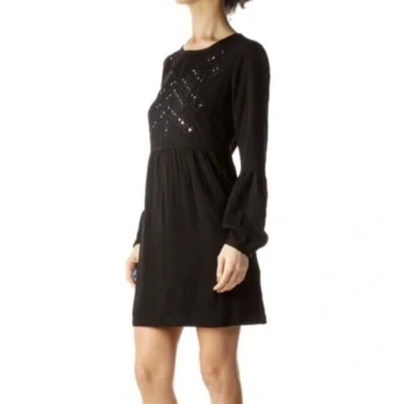 Twelfth street by Cynthia Vincent - black, embroidered minidress - New, sz S - Picture 10 of 10